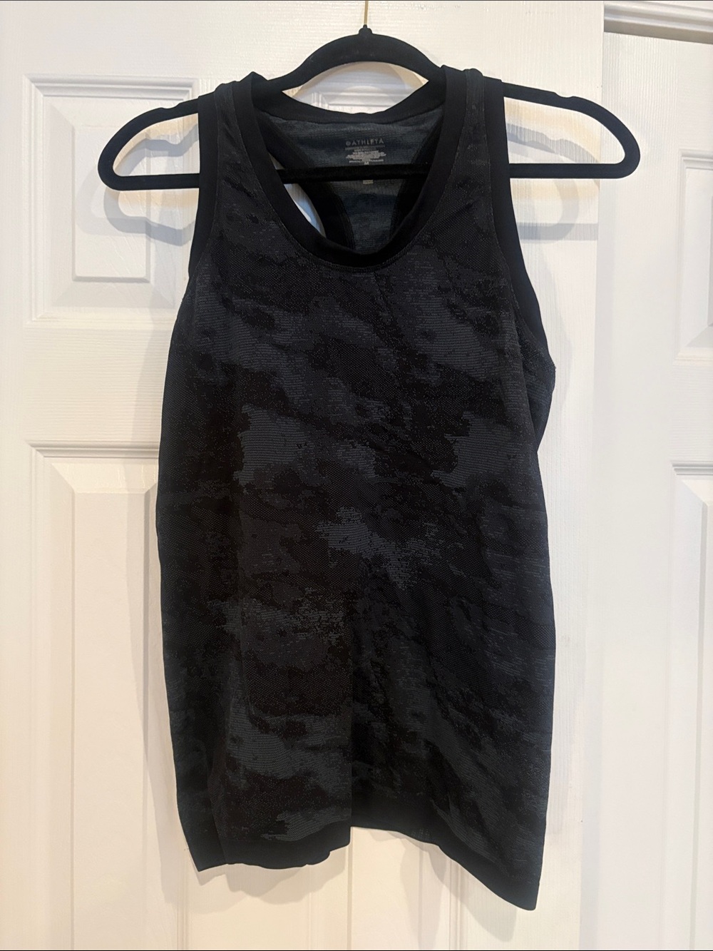 Athleta Black Camo Racerback Workout Tank
